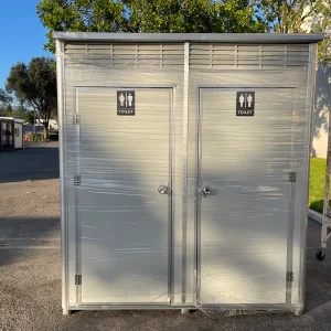 Portable Double Stall Restroom Sink Toilet