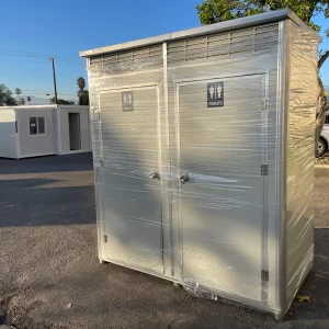 Portable Double Stall Restroom Sink Toilet