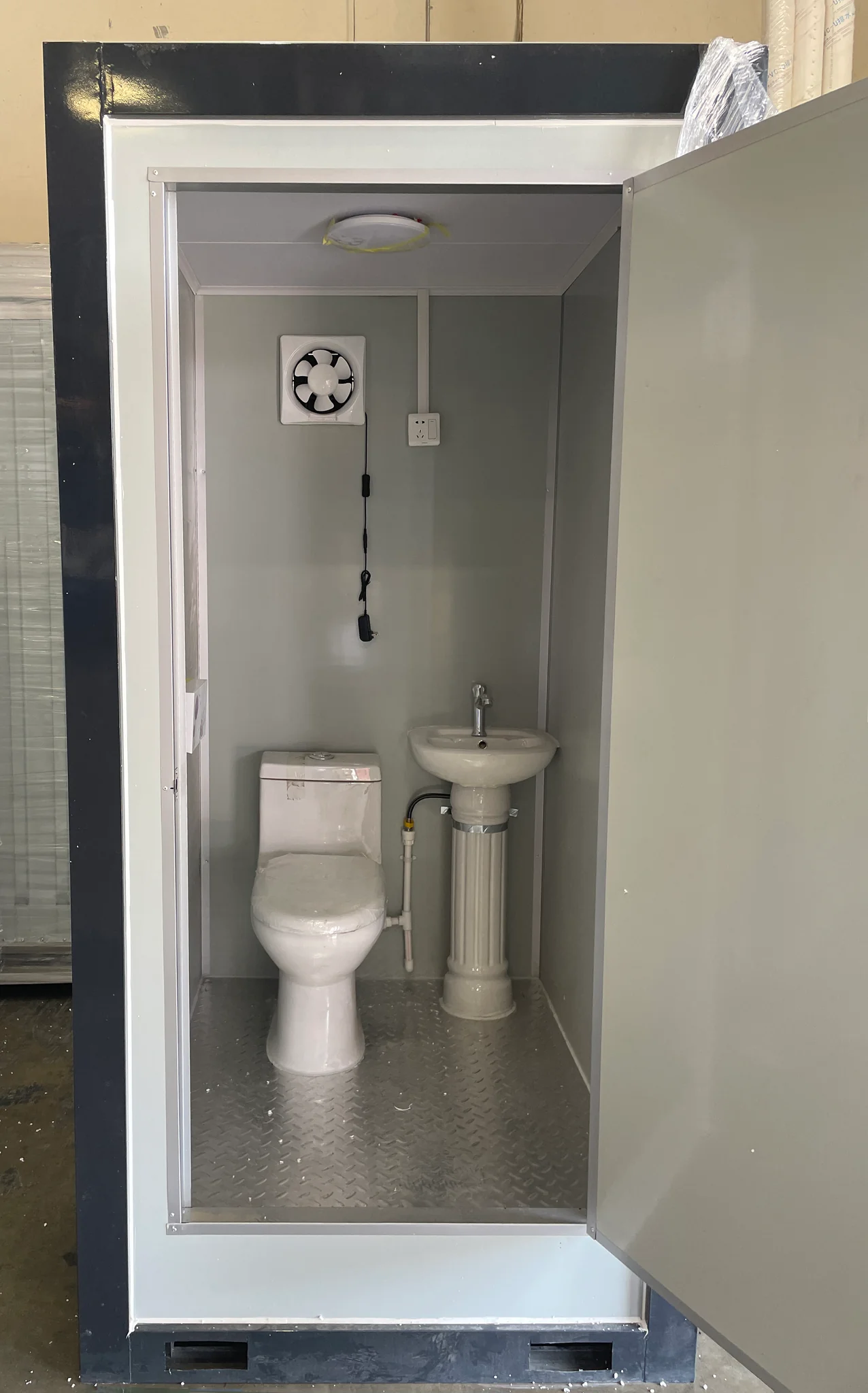 Portable Single Stall Restroom Sink Toilet