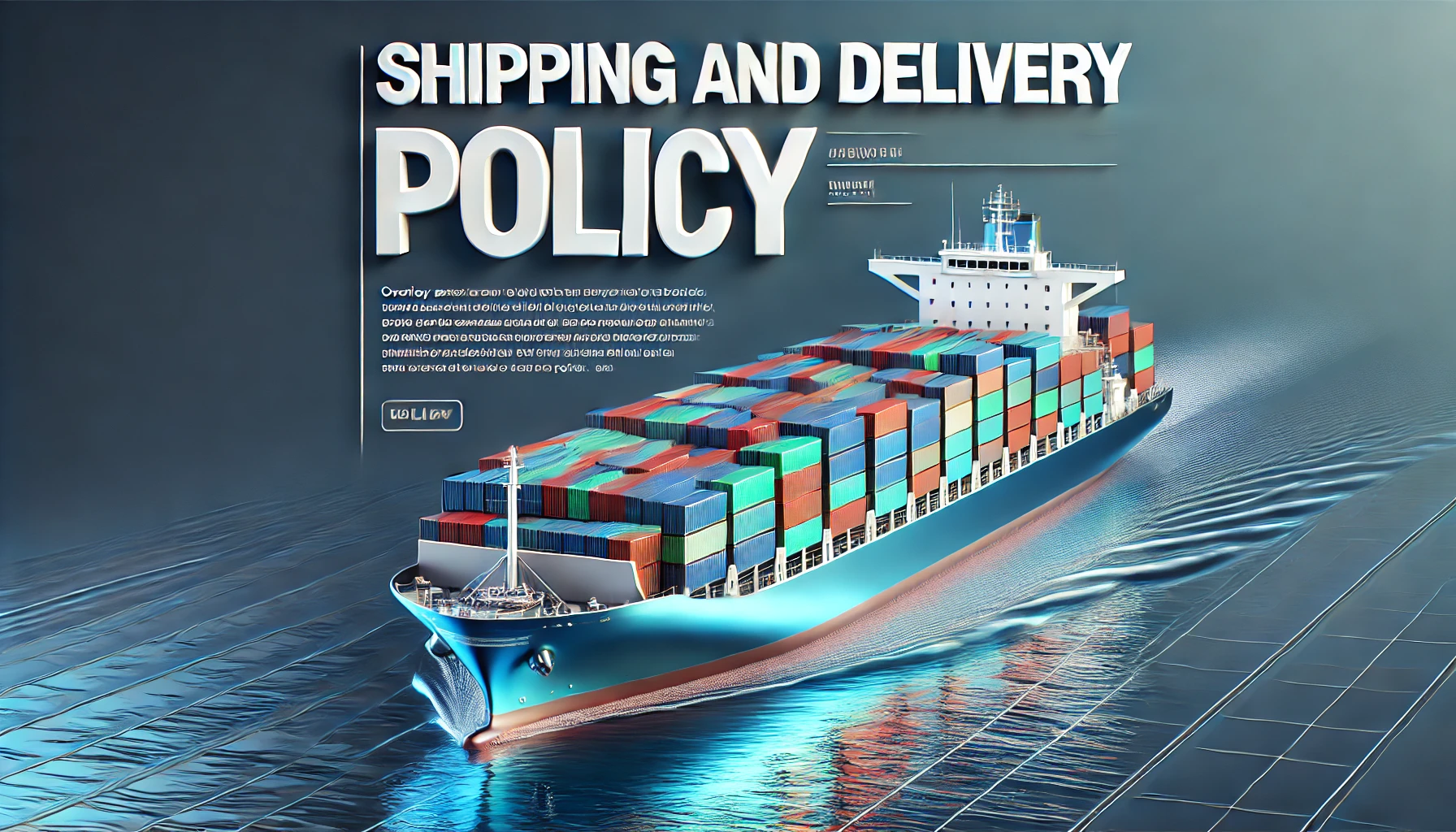 shipping policy for shipping containers